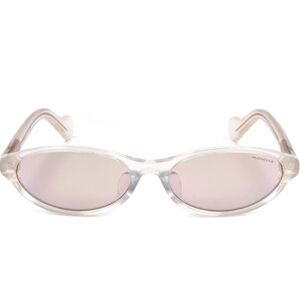 Sunglasses Moncler ML 0117 - 25G Ivory/Brown Mirror, Oval